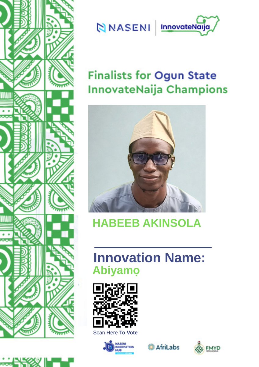 Apex_HealthTech's tweet photo. Apex HealthTech builds solar incubators (Abiyamọ) to save infants globally.

We're 400 votes from the being InnovateNaija winners for our State. Help us attain 1st place by TOMORROW!

1️⃣ Vote: https://t.co/5xubJyzCCG️⃣ Select: Habeeb Akinsola 3️⃣ Confirm email!
RT to save lives https://t.co/9JkLFJx4cf