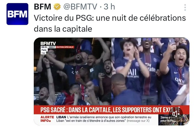 _h16's tweet photo. Exactement comme prévu, les racailles, les émeutiers et les pillards ont envahi Paris et d'autres villes de France pour détruire et mettre le feu. Tout le monde savait que cela allait arriver, les autorités, les journalistes, les internautes, les Français moyens, tout le monde. 

Exactement comme prévu, les titres des journaux sont minimalistes et relatent "des débordements, des interpellations, des tirs de mortiers, des policiers blessés, une nuit tendue". Bah oui. Tendue.

Exactement comme prévu, les images sur les chaînes de télé sont peu nombreuses, courtes et étroitement cadrées, rendant impossible d'estimer réellement l'ampleur des émeutes qui ont pourtant touché à peu près toutes les villes grandes et moyennes du pays.

Et bien que tout ceci se déroule donc exactement comme prévu, c'est-à-dire très mal, il n'y aura aucune remise en question ni des méthodes particulièrement laxistes de gestion de ces émeutes, ni des politiques d'aplatissement gluant menées jusqu'à présent vis-à-vis de ces racailles. Il n'y aura aucune remise en question de l'organisation et des messages niais débités maintenant de façon compassée par toutes les autorités parfaitement incompétentes. 

Sur X et sur quelques autres médias, l'information circule et nous mesurons l'ampleur de la démission des autorités, de l'aplaventrisme des politiciens et de la nullité des journalistes. 

Ce n'est pas vrai ailleurs. Or, il est indispensable que soit mis au courant tous les autres Français, qui financent directement et indirectement tant les émeutiers que les politiciens et les journalistes incompétents de la caste jacassante : ce sont les Français qui bossent, ceux qui auraient voulu fêter tranquillement, ceux qui vont tout nettoyer et rebâtir après ces émeutes qui sont conservés dans l'ignorance de ces pillages et de ces guérillas urbaines. 

Sur X, il existe de multiples témoignages, des vidéos, des reportages sur ce qui s'est vraiment passé. Faites les voir à votre entourage, partagez les à votre famille et à ceux qui ne sont pas au courant, ou, pire, à tous ceux *encore trop nombreux* qui se réfugient dans l'ignorance commode pour réfuter, ou pire pour continuer à adouber le système actuel et voter pour la même racaille politique, celle-là même qui favorise et se nourrit de la racaille périphérique.