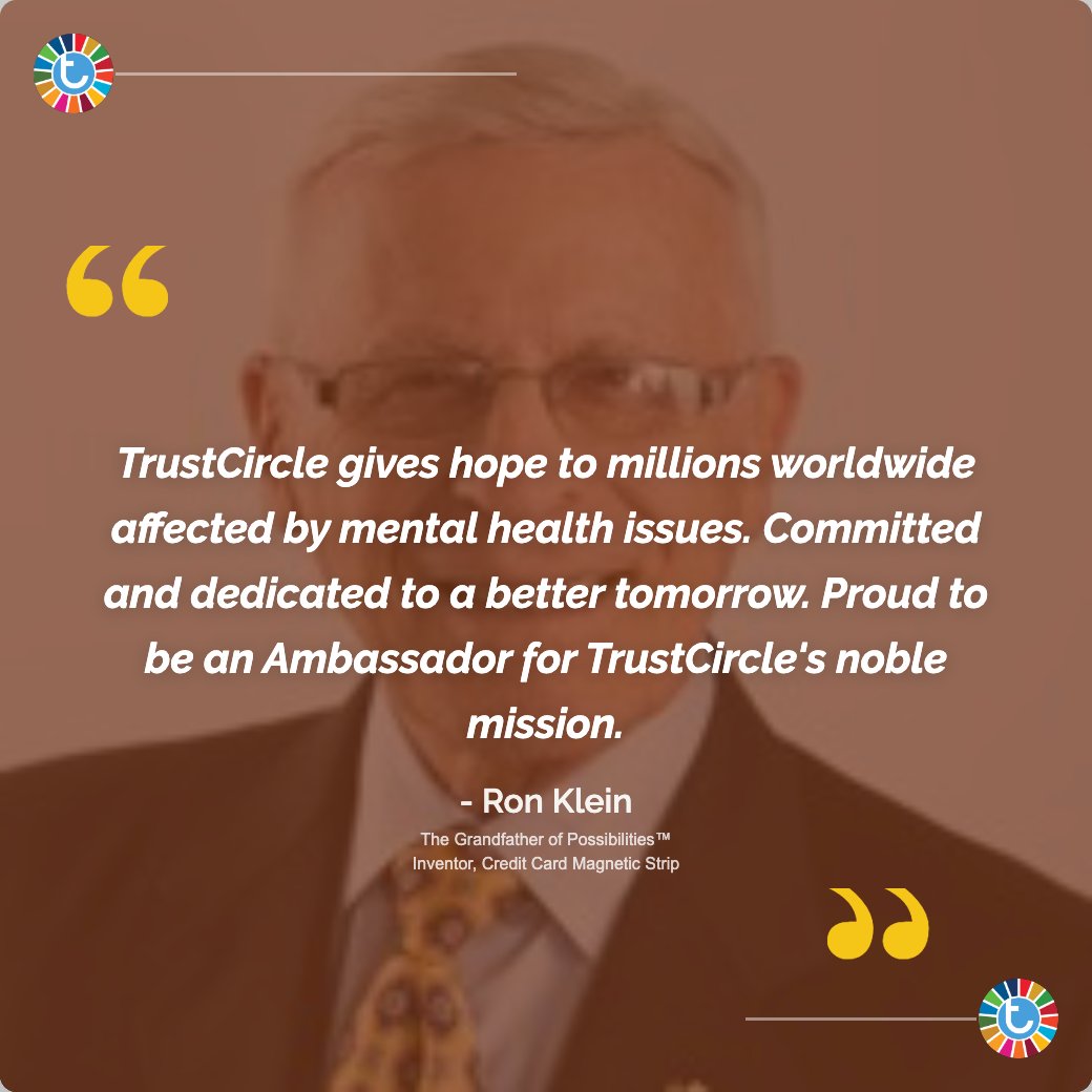 trustcircle's tweet photo. A public health doctor. The inventor of the credit card magnetic strip. The founder of Make-A-Wish. 💛

Different worlds. One platform they all believe in — TrustCircle.

#TrustCircle #MentalHealthMatters #SDG4 #SDG3 #SDG10 #EdTech #StudentMentalHealth #sel https://t.co/etGp72Et3t