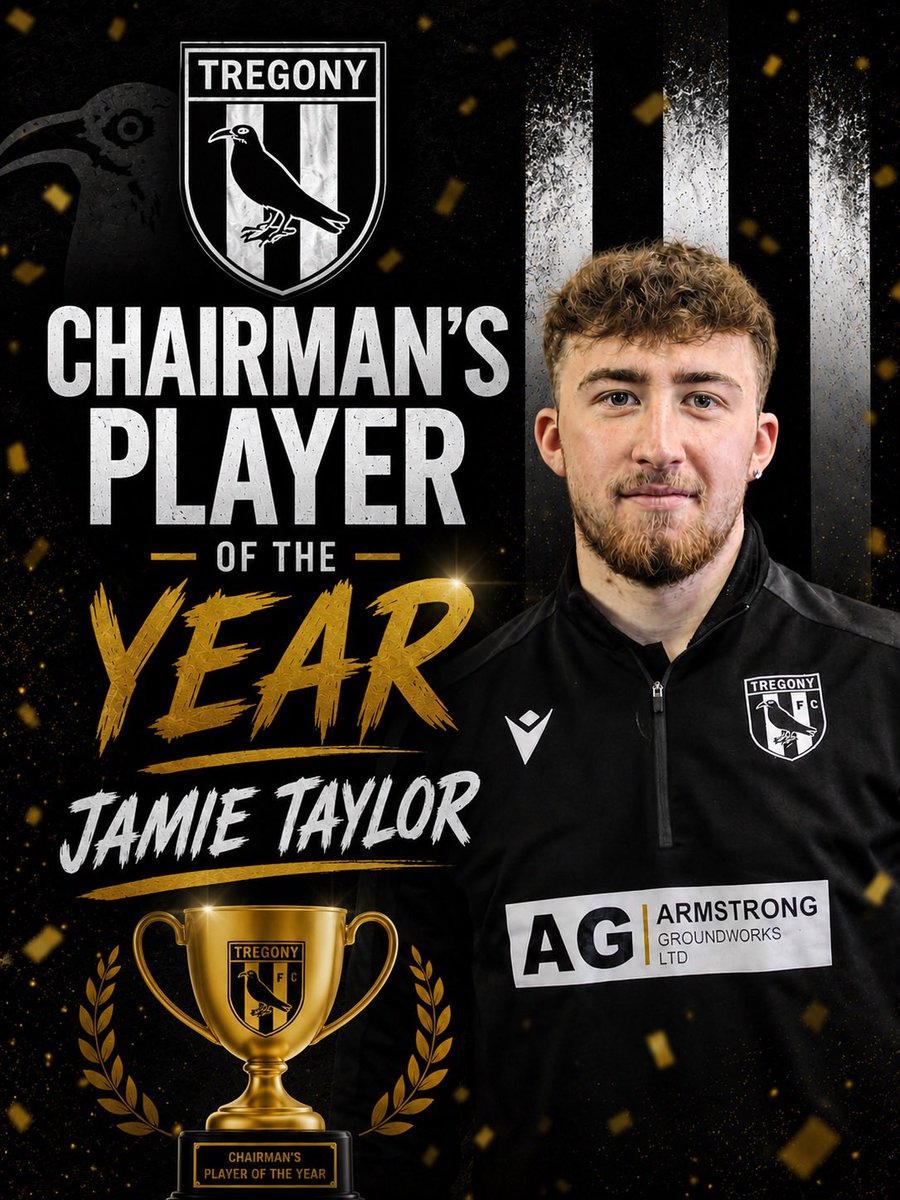 FCTregony's tweet photo. @sean_s2’s Chairman’s Player of Year went to @JamieTaylor2004 with Sean noting Jamie’s hunger, drive and determination. Another well deserved award. https://t.co/QdzZulBF0a
