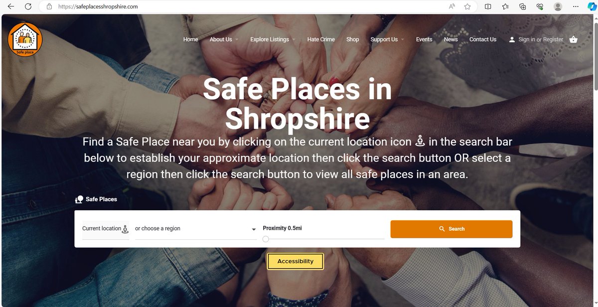 SafePlaceShrops's tweet photo. @SafePlaceShrops team when out and about we use our mobile phones to locate our nearest Safe Place to ensure our system works. Click on the icon in current location bar to locate where you are & then click search https://t.co/4p4LzDWFtX Go on Give it a go & let us know it works @SafePlaceShrops @annhowells182