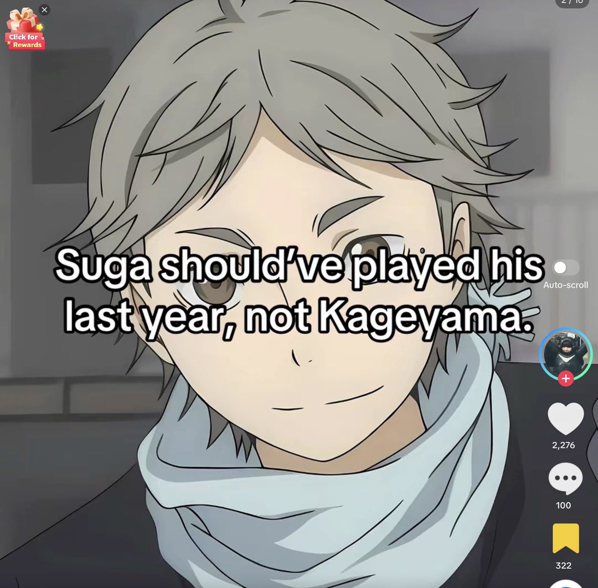 koshisawasuga's tweet photo. i thought suga’s entire thing was that he’s NOT the starting setter? isn’t that part of suga’s development?? i don’t get where this opinion comes from

part of his thing in season 1 was that he knew kageyama was better and he would take the team further https://t.co/UVWSfTaeNw