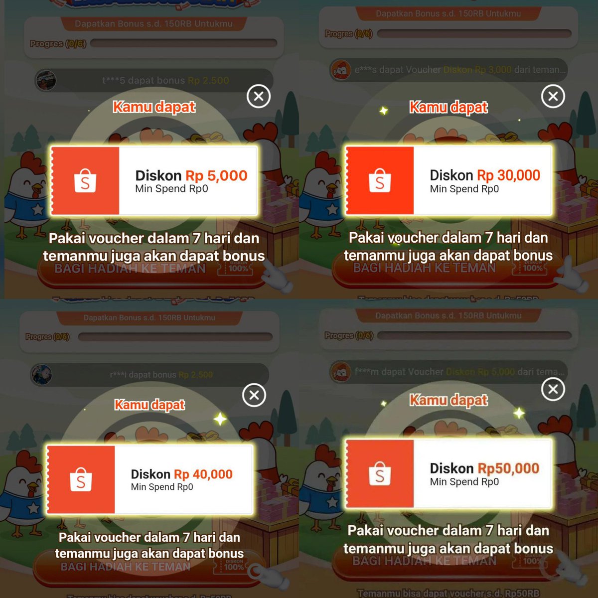 sayangacing's tweet photo. @insanevideos Gais shopee bagi bagi hadiah. Lumayan bisa dapet voucher + saldo shopeepay 👀

Cek : https://t.co/DKrB9ukEMg
📌Diskon s/d 50rb pengguna baru
📌Diskon s/d 25rb pengguna tidak login minimal 30 hari https://t.co/1xpoVOz64Q