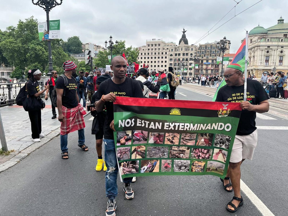 ipob_unit's tweet photo. Some Pictures of IPOB Spain 30th of May 2026 in commemoration of Biafra Heroes and Heroines Remembrance Day.
#BiafranHeroesDayMay30Th https://t.co/qryLq5oPK2