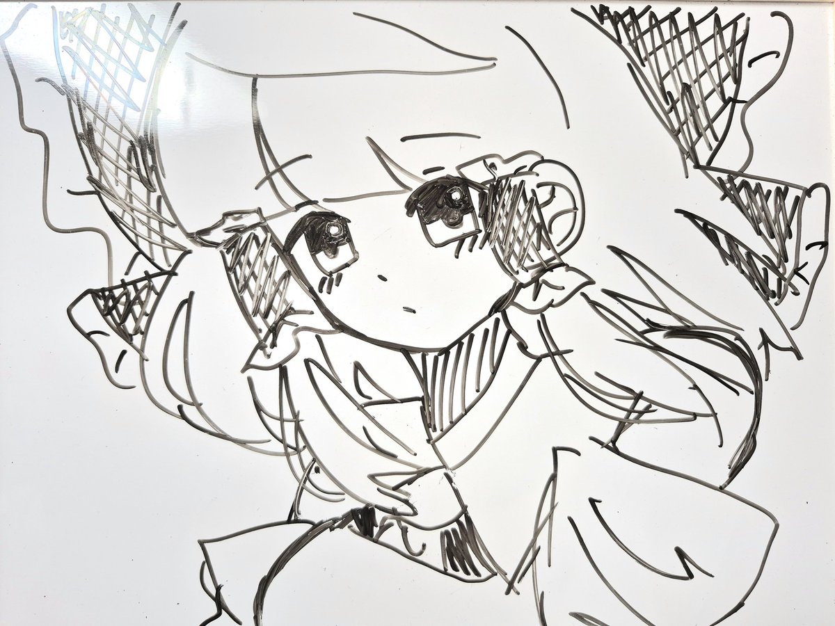 Rio0523Cookie's tweet photo. ホワイトボードに描いたるーたん https://t.co/xN9j3Ogl5b