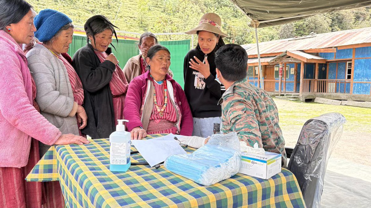 PemaKhanduBJP's tweet photo. On World No Tobacco Day, I commend the Sela Warriors of the Indian Army under Gajraj Corps, in collaboration with the Civil Administration of Thingbu, for organizing a free medical camp benefiting over 200 villagers.

Beyond safeguarding our borders, the Indian Army continues to make a meaningful contribution to the health and well-being of our border communities through such initiatives. My appreciation to all those involved for their dedicated service and commitment to public welfare.