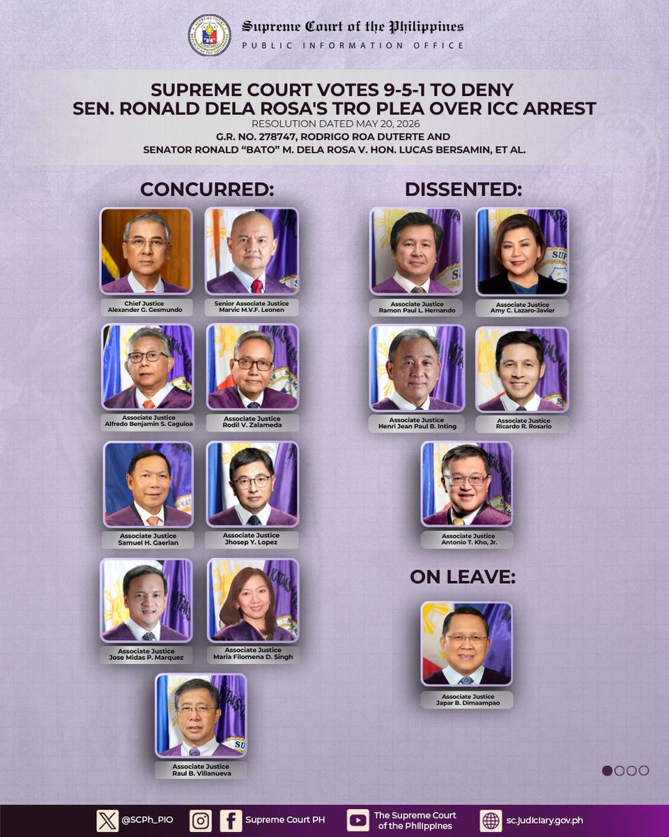 Philippine Supreme Court Public Information Office tweet media