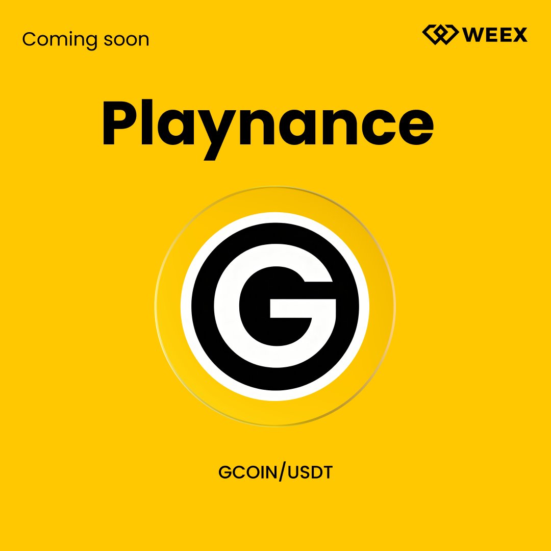 WEEX_Official's tweet photo. New Listing Alert on #WEEX🔔
We're excited to announce the PreListing of $GCOIN @Playnance_ on WEEX!

🔹Listing Time:TBD
🔹Register on WEEX:https://t.co/4tf1fbS6WY
🔹Read More Details:https://t.co/o4rdYVPc3b

#PreListing #GCOIN https://t.co/QdNPgJk5xm