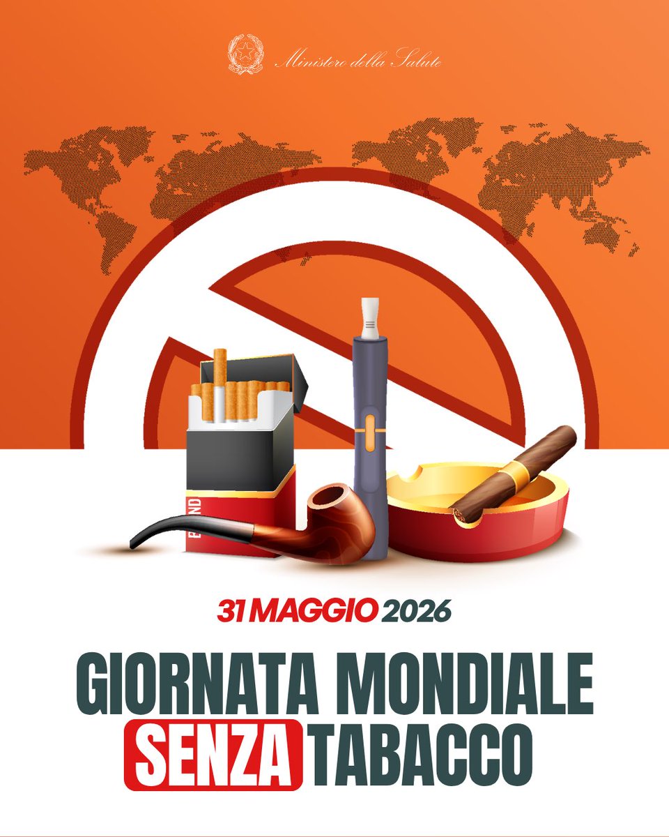 MinisteroSalute's tweet photo. 🚭 In Italia fuma ancora il 18,6% della popolazione di 11 anni e più. Sigarette elettroniche e prodotti a tabacco riscaldato attirano sempre più giovani, ma i rischi per la salute restano concreti.
Informazione e prevenzione sono essenziali per costruire una vita libera dal fumo. https://t.co/2dcjegRUx4
