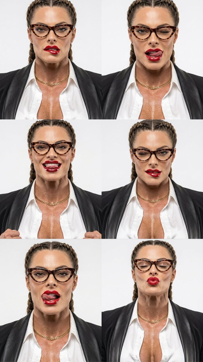 MissEvaPro's tweet photo. When bold makeup, stylish frames, and confidence come together for a stunning portrait💋💄📸 

#boldstyle #musclemommy #editorialportrait https://t.co/AouLVnkIpJ