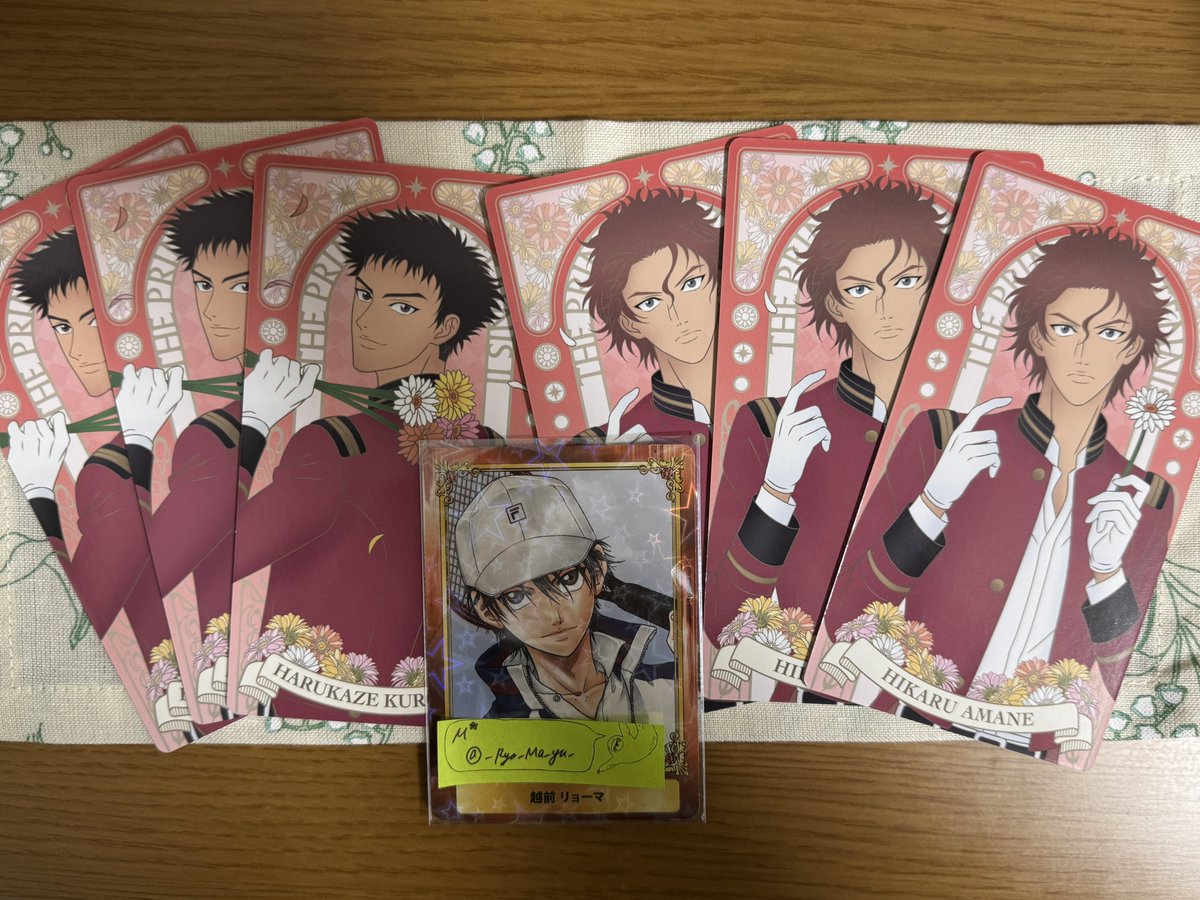 _Ryo_Ma_yu_'s tweet photo. 【譲渡・交換】

新テニスの王子様　テニプリ　庭球浪漫
アルカナ　アルカナカードコレクション

譲　❥日吉、跡部(1)、黒羽、天根、白石、幸村、柳
仁王、真田、切原、種ヶ島(1)
※無記載3

求　❥同種越前リョーマor定価+送料

検索からでもお気軽にお声かけください🌷 https://t.co/X6sis0Zmnv