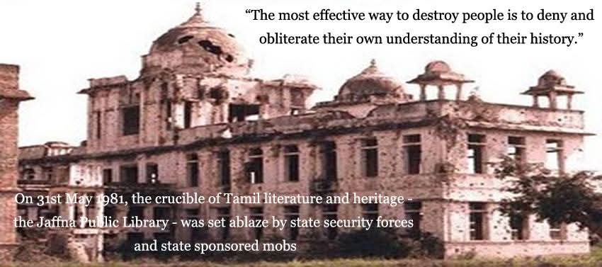 AingkaranK's tweet photo. Forty-five years after the burning of the Jaffna Library, Tamils are still asking for the same thing: justice. What is most infuriating is not just the history of state-sponsored abuses, but how little the mindset behind them appears to have changed. https://t.co/YhTQujAvUw