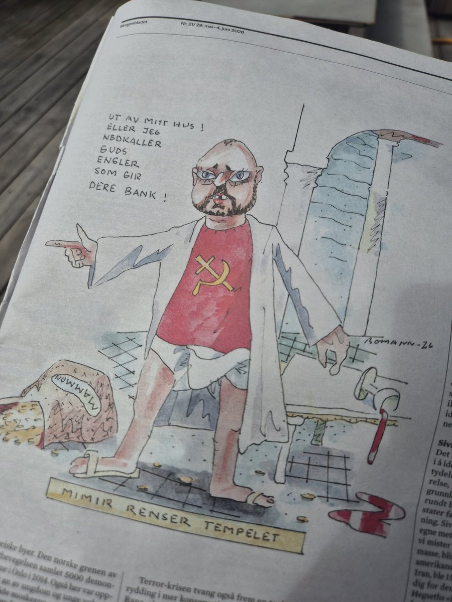 EsbenGundersen's tweet photo. Humre...savner avistegnerne. Denne var faktisk ganske god..
@mimirk https://t.co/XaQTuFelET