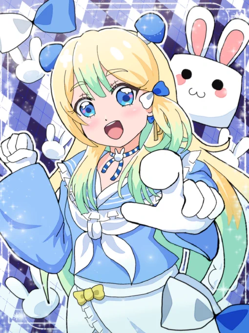 #コンパス #コンパスお絵描き プリキュア風の絵柄でアリスちゃん!