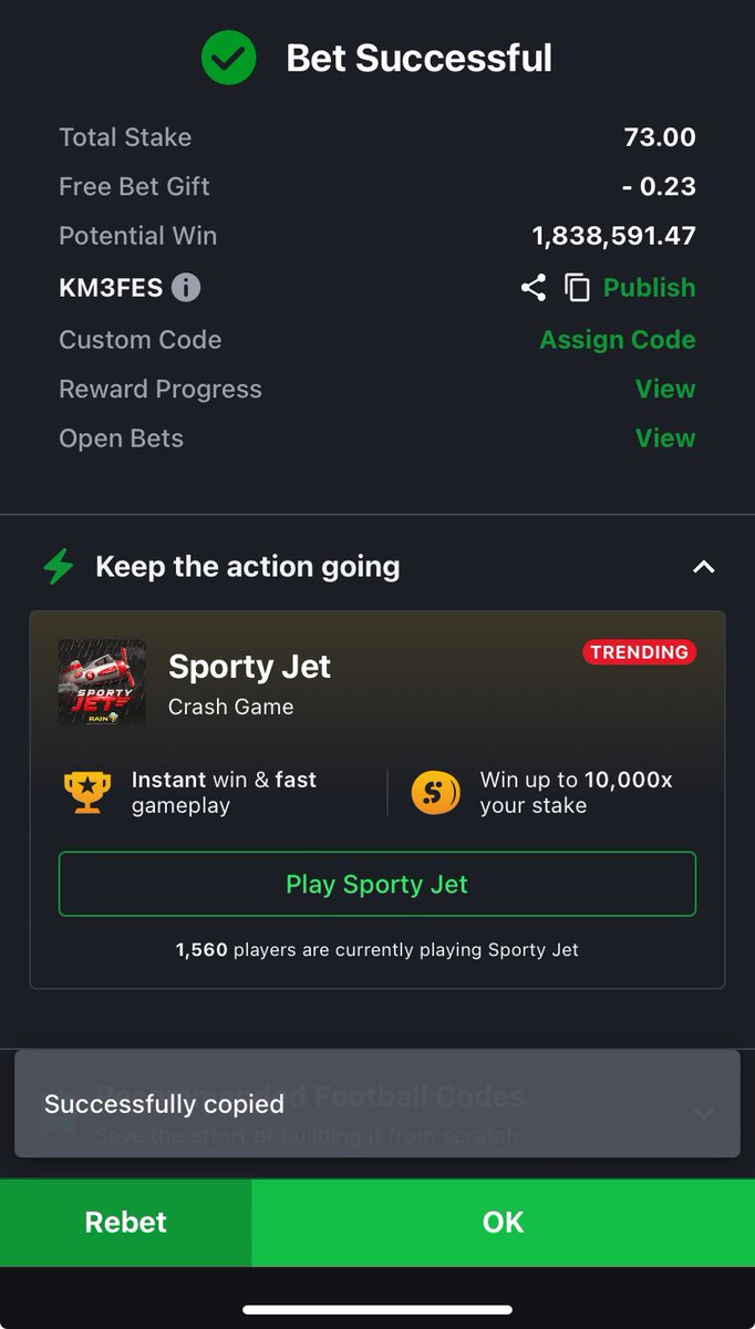 suretips_x's tweet photo. KM3FES  1up 15k odds

Telegram 📺 https://t.co/61D6Zng7XA

@Ekitipikin @LouieDi13 @FemzyGreenLand @BoomBetNG @boomrotic @BoomQueen_ @iamjeffre__ https://t.co/X3aSlH7yCg