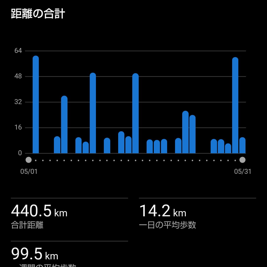 vorgehen's tweet photo. 1か月間スピード練習をサボって、距離だけを追い求めた結果
・月間走行 440km（自己最高）
・フルマラソン予測 3:09→3:15
・VO2max 58（変わらず）
・トレーニングステータス 偏りすぎ
案の定ガーミンさんには評価されませんが、成果はサロマ湖で証明したりますわ https://t.co/2rDrV1Avyi