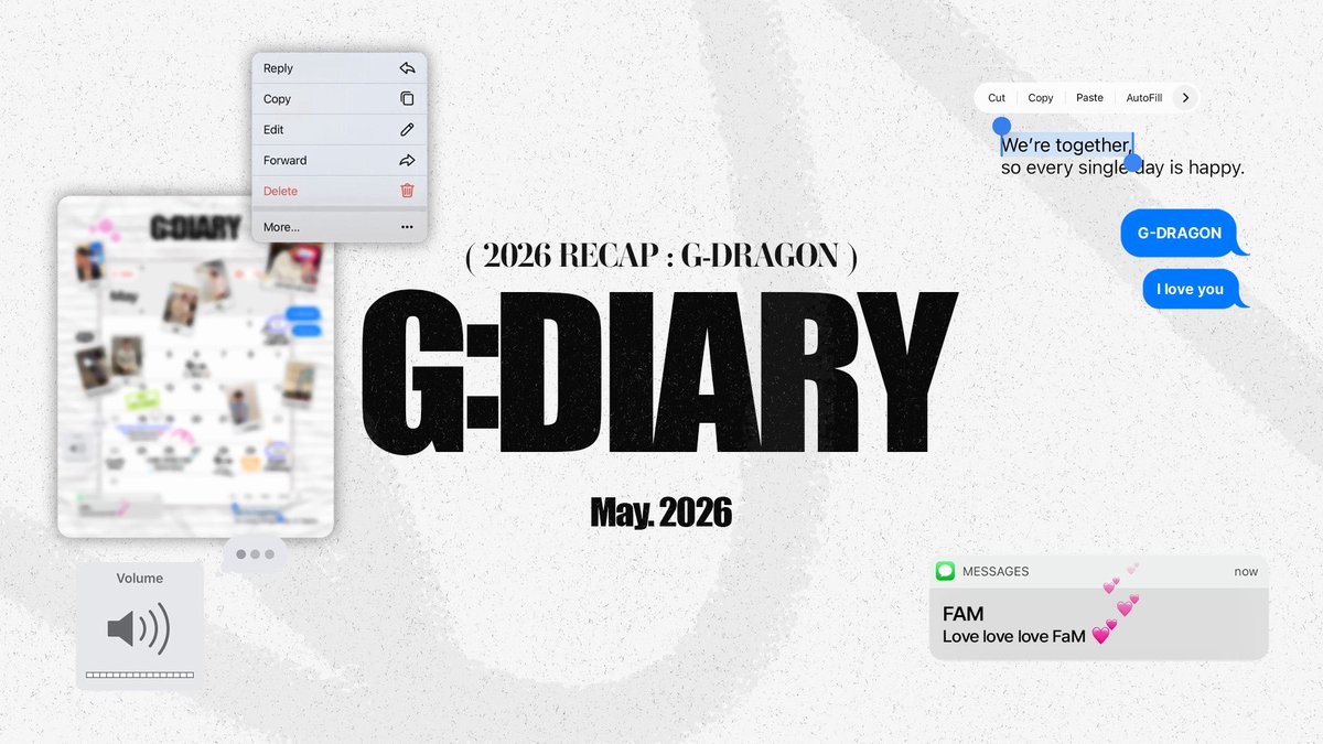 FANPLUS1DOTCOM's tweet photo. [#GDIARY]
G-DRAGON - G:DIARY May 2026

🔗 https://t.co/xPr5wh6HBT

#GDRAGON #GD #GDRAGON2026 https://t.co/NRz1q1o9pM