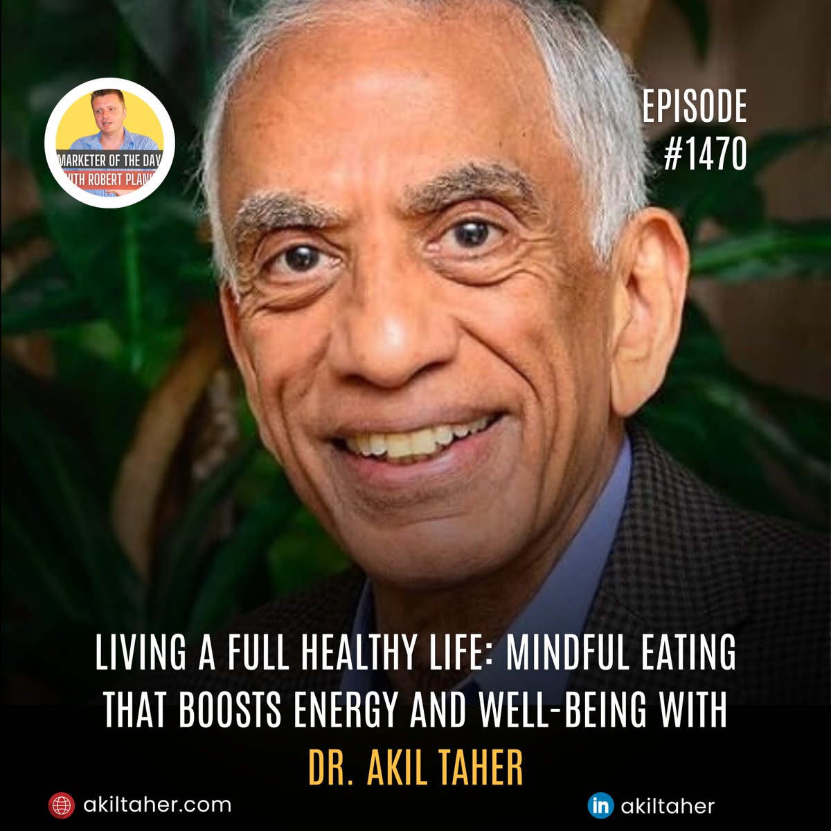 robertplank's tweet photo. Want more energy and better health? Dr. Akil Taher shows how Living a Full Healthy Life helps you practice mindful eating, boost well-being, and build lasting healthy habits. #MindfulEating #HealthyLiving #WellBeing #NutritionTips #DrAkilTaher https://t.co/8gxuu2pXFH