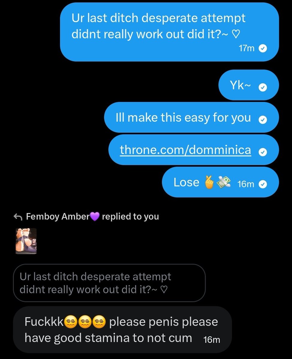 CorruptBattler's tweet photo. Average #wankbattle user when they come into contact with me~ ♡

Had this dummy completely entranced by my smelly feetsies~ ♡

An extra 20$ for me 🥰🥰
CHA-CHIIIING~ 💦💸

#nofap #findom #finsub #paypig #nsfwtwt https://t.co/4QtvXii2zZ