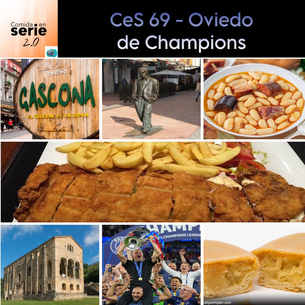 comidaenserie's tweet photo. En este programa os comentamos la escapada que hicimos a Oviedo mientras vemos la final de la Champions League 
🟠Ivoox https://t.co/ay9oU6YPgI
🟢Spotify https://t.co/UXblvAB9ix https://t.co/z5TyjJynW8