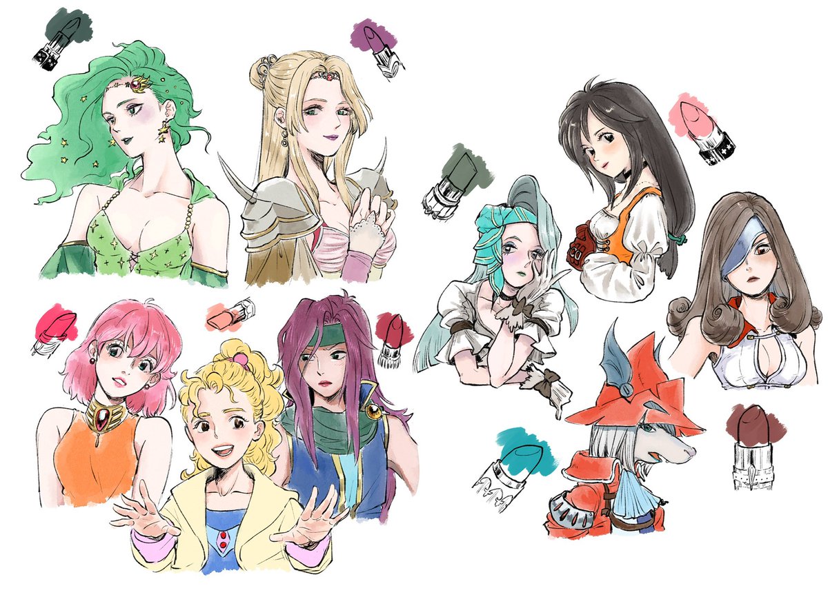 jasjasjasART's tweet photo. #FF絵描き交流会 
#FF絵描き交流会vol1

交流会vol1最終日は、最近描いていたリップカラーシリーズ。
多くの方のイラストを毎日見て、自分も投稿したりして、とても楽しい8日間でした。見てくださった方、そして主催の本田ゼルビスさんに感謝です。 https://t.co/OZiCf6xtt7