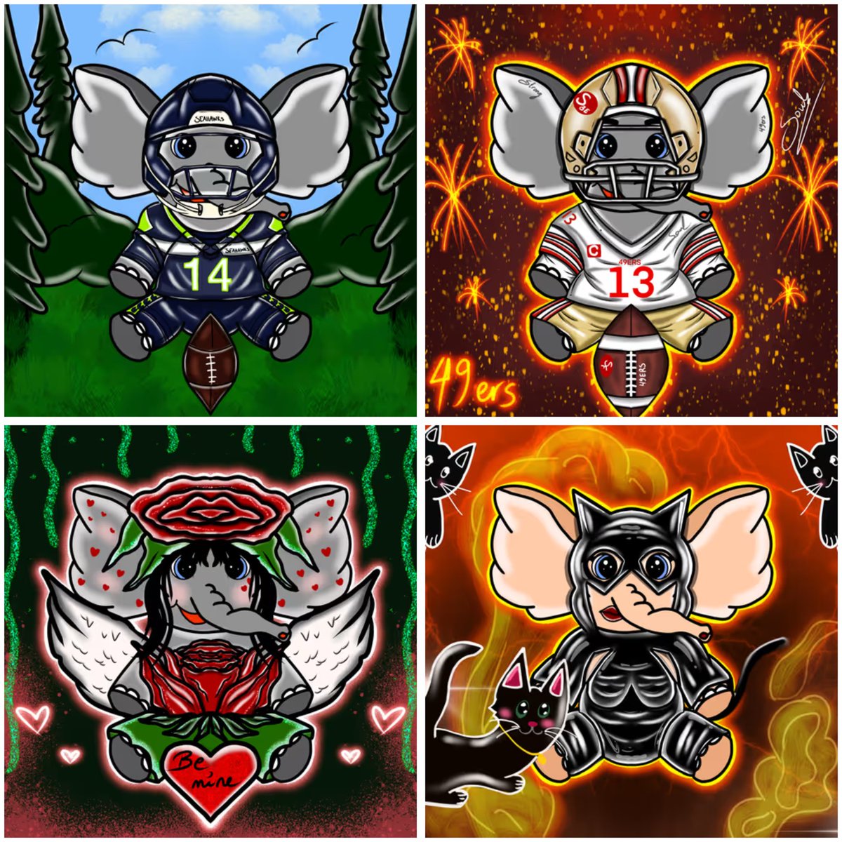 Soulmate889's tweet photo. Good morning! Happy Sunday 😍💕

Enjoy it !!!🫶🏻

Featuring some of the latest available baby elephants on opensea !!! All are still available!!! 👀👀🔥🔥

Which one are you picking up ? 👀

https://t.co/K6NvzLhAR8

#StylishBabyElephants https://t.co/eh7yrQjgsU
