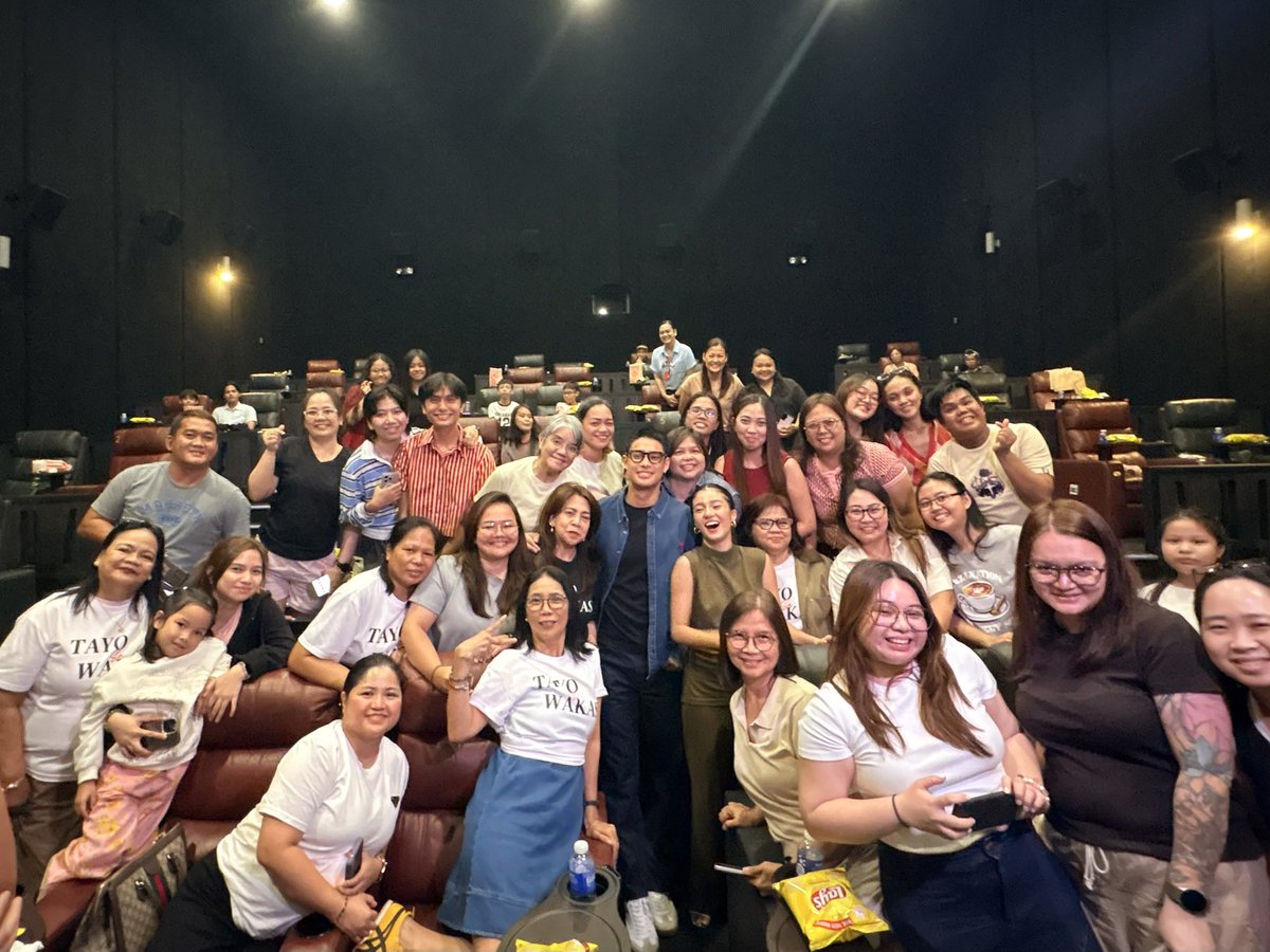 StarCinema's tweet photo. Donny Pangilinan and Belle Mariano at the Blockscreening of DONBELLE Worldwide 5ever. ✨

📍The Podium Director’s Club 3

Get your tickets now and experience Tayo Sa Wakas! Visit https://t.co/GWCheUrvn0 🎟️

#TayoSaWakas — a 33rd anniversary offering from Star Cinema and a film by Cathy Garcia-Sampana.

NOW SHOWING in cinemas nationwide.