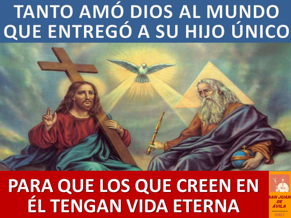 AP_SJA's tweet photo. ✝️ Hoy celebramos la Santísima Trinidad

📖 Tanto amó Dios al mundo, que entregó a su Unigénito, para que todo el que cree en Él  tenga vida eterna

Porque Dios envió a su Hijo al mundo para que el mundo se salve por Él

⛪️ ¡Feliz Domingo!

https://t.co/q6ZBtJ8NpY https://t.co/fJIB3YzWMQ