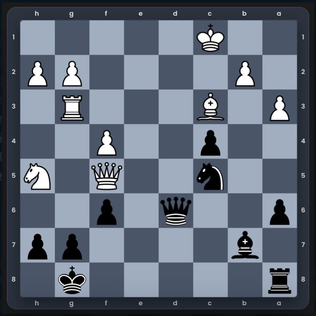 ChessEnrich's tweet photo. ♟️ Position of the Week ♟️
Can you find the best defensive move for Black? 🤔
Test your calculation, defense, and decision-making under pressure. Drop your answer below!
Want more practical positions and endgame training?
👉 [https://t.co/WuRnIf5OAv]

 #postion #chess #chessmatch https://t.co/rSOgTqeg8y