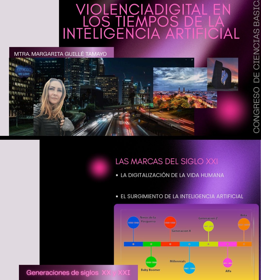 MaguiGuille's tweet photo. En el marco XX Congreso de ciencias exactas en Aguascalientes abordé los usos generacionales de la tecnología. Las generaciones Alfa primera nativa digital y Beta primera nativa con Inteligencia artificial y los cambios que las violencias de género adoptan con la tecnología. https://t.co/trwpRLTFl7