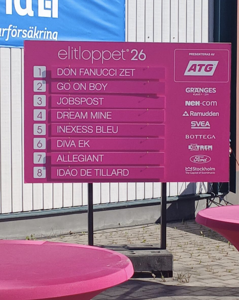 ProvinceCourses's tweet photo. Finale de l’Elitloppet 2026 🇸🇪

Les numéros derrière l’autostart 👀
Rendez-vous à 17h45 et ce soir dans #24hautrot https://t.co/EHFIR8xLHW
