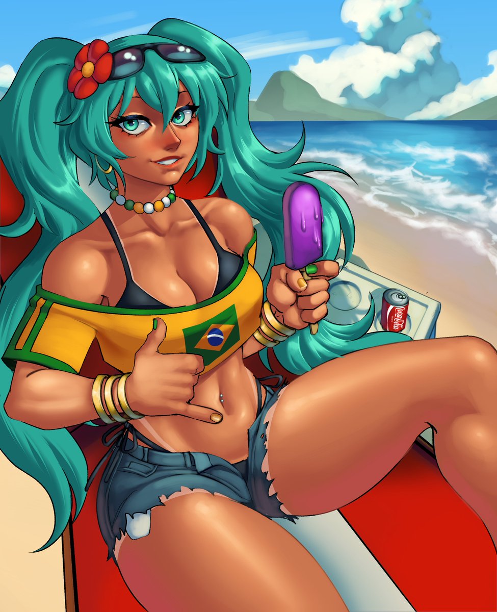 Kaimmo_'s tweet photo. Aquecendo pra copa do mundo com a nossa Miku🇧🇷🇧🇷

#brazilianmiku #HatsuneMiku https://t.co/Zi2ZYpXnO9