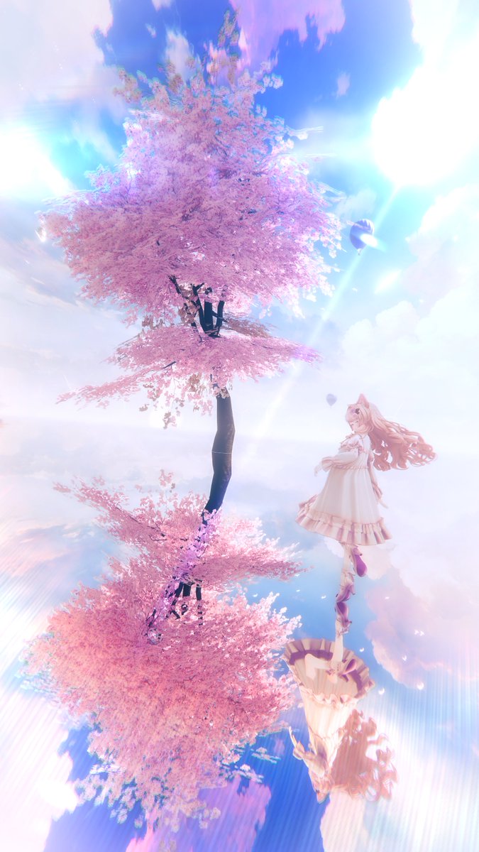 VRスチル】空に溶ける春の記憶 Photo:260325 Model:くまみこ World