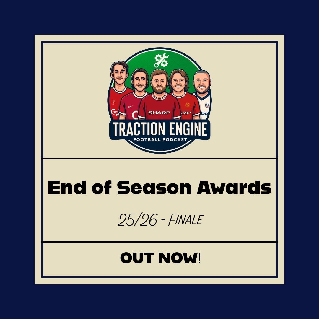 TEFootballPod's tweet photo. 🚨 NEW POD EPISODE 🚨 

➡️ Who have been the great winners and losers from the 2025/2026 Premier League season?

➡️ Was Bruno Fernandes the only obvious candidate for POTY?

➡️ Flop of the season, story of the season + more. 

Listen 👉 https://t.co/oOlyTCfBnk

#EPL #MUFC #AFC https://t.co/rtyXKKkBoN