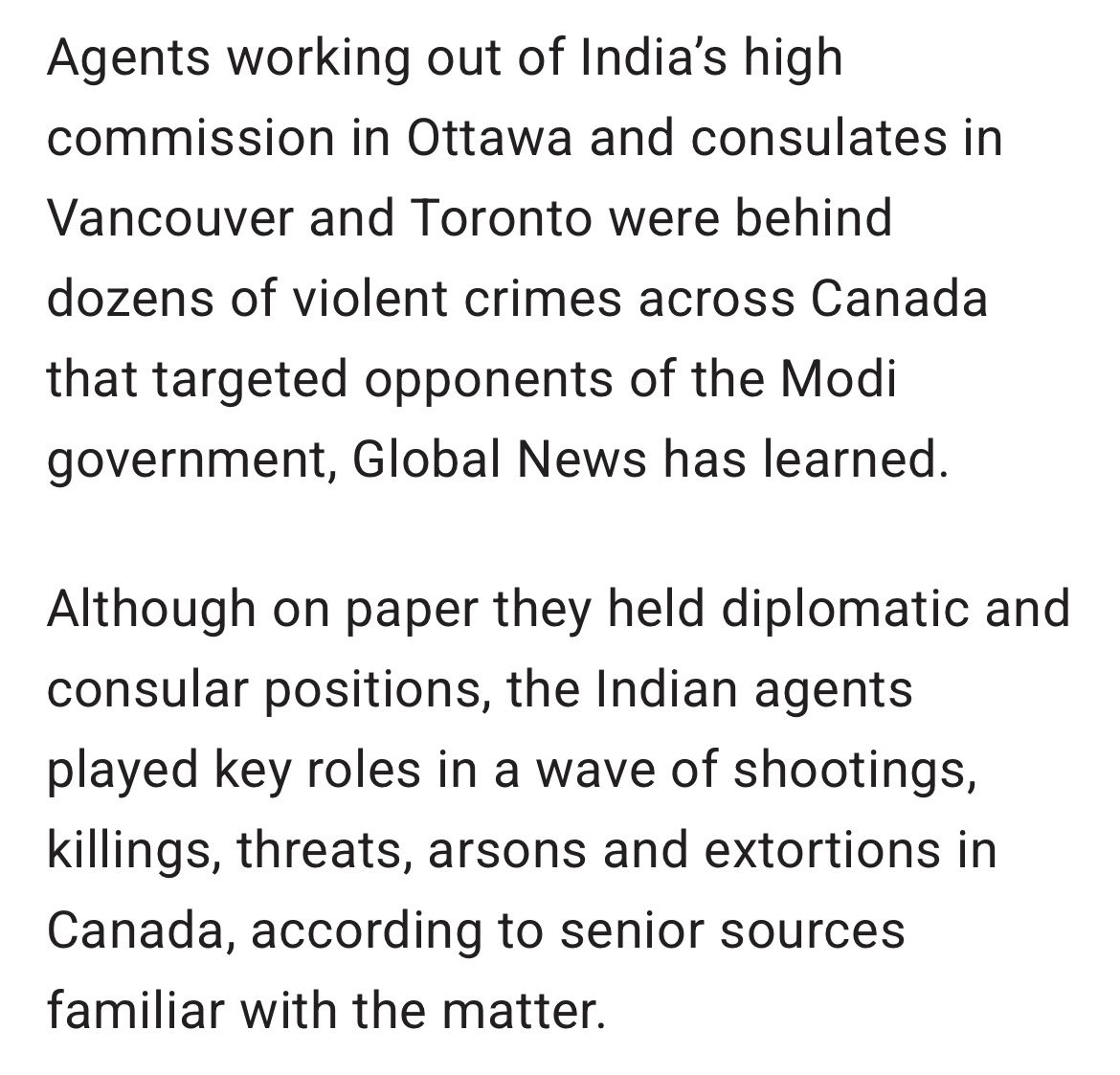 DwightSinghS's tweet photo. Immigration and trade should be halted with India and all their citizens sent back.

If the US did this the Canadian media would be all over it.

Source: Global News https://t.co/bKl6sZt5OS
