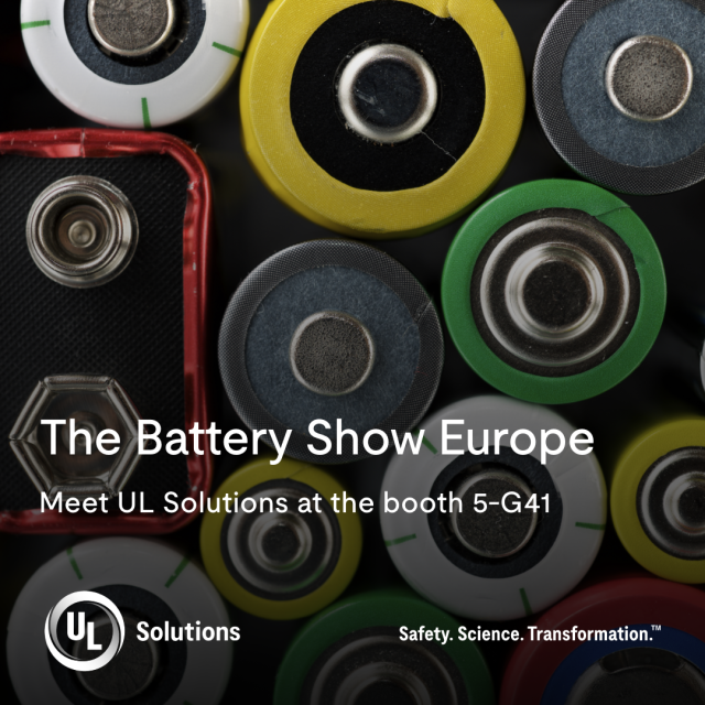 ulDanOShea's tweet photo. 🔋 Join UL Solutions at The Battery Show We support battery manufacturers with battery testing and certification services, including battery cell testing, to help support safety, compliance and performance. From Global Market Access to the European... https://t.co/H7uSBBtEag https://t.co/6N5INs1KAA