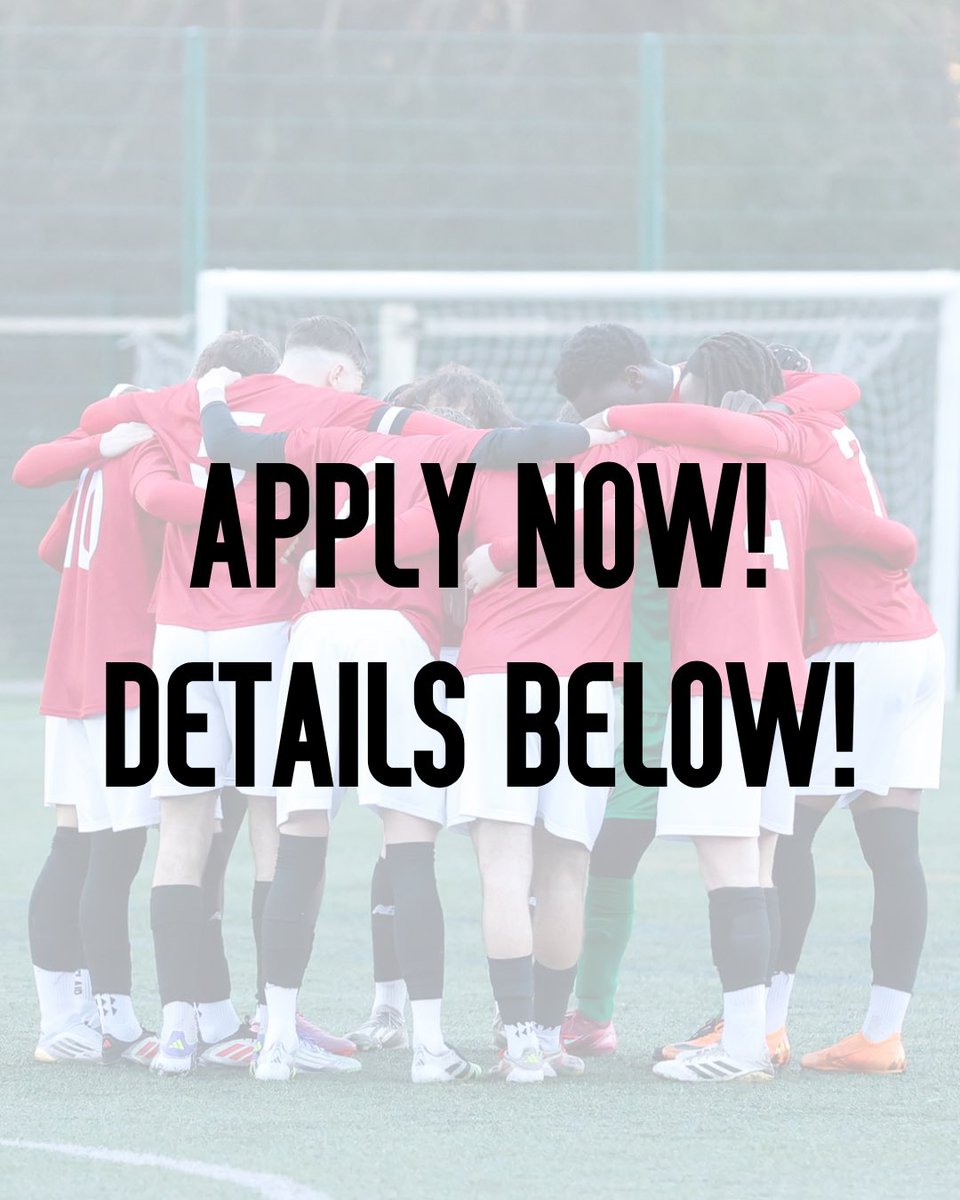 FCUnitedMcrU21's tweet photo. How to apply?

Email callum.greenwood@fc-utd.uk with a short cover letter outlining their football experience, and CV, with the subject as “Under 21s Goalkeeper Coach”.

The deadline for applications is 5pm on Sunday 7th June 2026. https://t.co/kzRSDgpTgZ