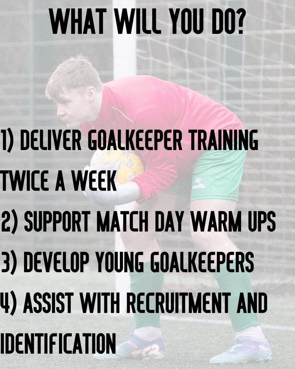FCUnitedMcrU21's tweet photo. How to apply?

Email callum.greenwood@fc-utd.uk with a short cover letter outlining their football experience, and CV, with the subject as “Under 21s Goalkeeper Coach”.

The deadline for applications is 5pm on Sunday 7th June 2026. https://t.co/kzRSDgpTgZ