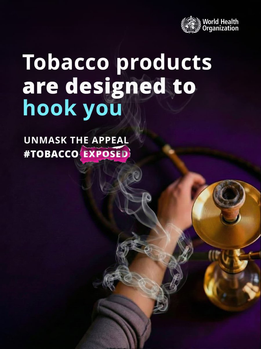 komakechVP's tweet photo. They design it to addict you. We choose to stay free.  
Unmask the appeal. Break the chains.  
#WorldNoTobaccoDay #TobaccoExposed #YouthTobaccoFree @WHOAFRO @FCTCofficial @MinofHealthUG @GuluVarsity @nbstv @MakerereNews @OfficialMubs @kyambogou @GUTobaccoCtrl @WHOUganda https://t.co/2VgQgNO8nD