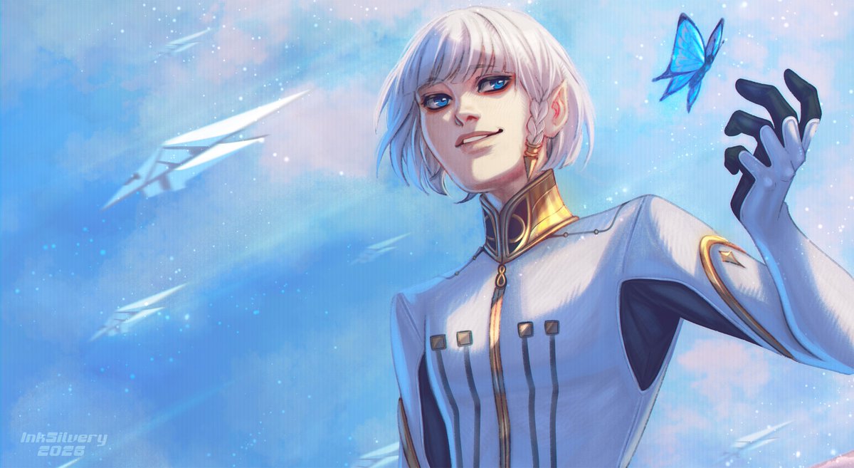InkSilvery's tweet photo. Dio Eraclea from anime Last Exile 🦋

#digitalart #animeㅤㅤㅤ https://t.co/UWbrNU6P36