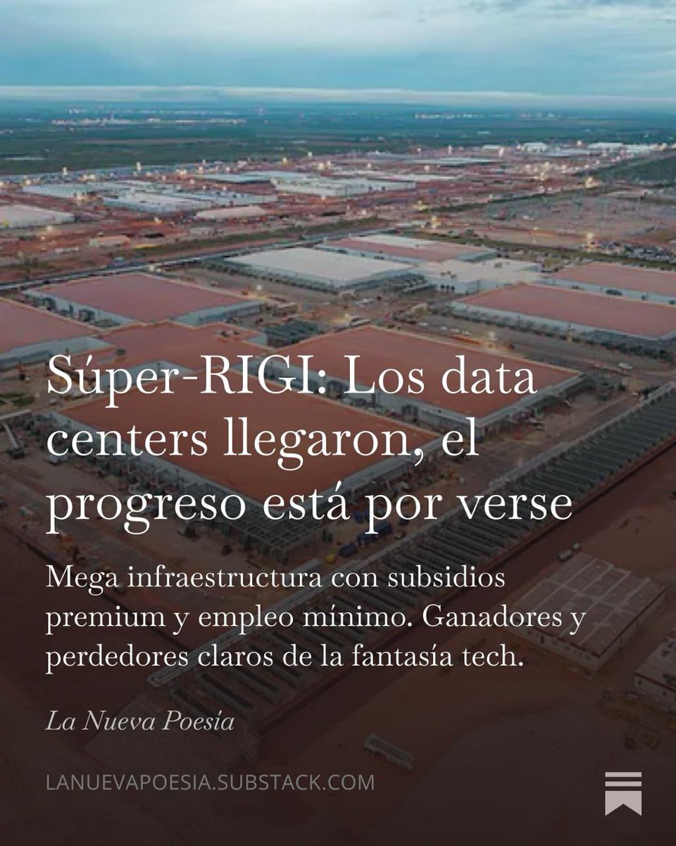 ClaraAlbisu_'s tweet photo. En La Nueva Poesía, @GuadaDesalvo te cuenta quiénes ganan y quiénes pierden con los monstruos de cemento y datos que nos quiere embocar masivamente el Super-RIGI.

Se lee: https://t.co/Jl3uAEPmUg https://t.co/HCvefnCgik