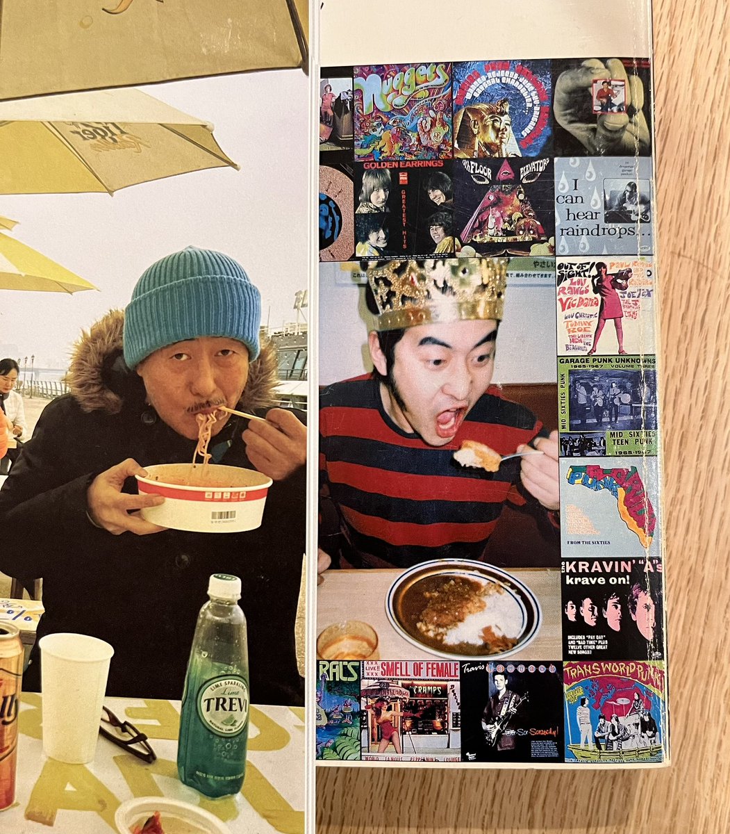 wkd21's tweet photo. 久々に奈良へ行ったのでプリトミにお邪魔したら、カウンターに入荷したばかりの松永良平さんとキングジョーさんのZINE。で即購入。27年の時を経て、ジョーさんが自著を飾る写真で食べているのはカレーからラーメンへ！ https://t.co/gEPcVwtbsU
