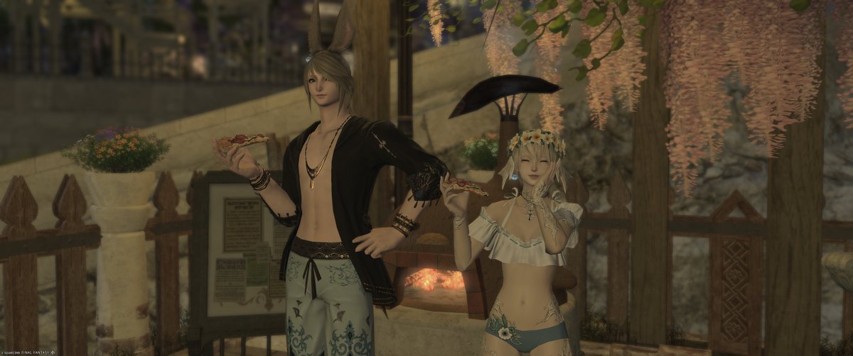 I_N_M_FF14's tweet photo. FCハウスのお庭が新しく夏仕様になりました🙂（りーけちゃん作） https://t.co/OKQ2US7SRL