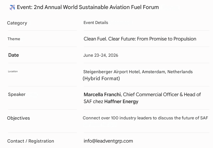 notgivingpledge's tweet photo. Haffner Energy solutions improving global production of sustainable aviation fuel (SAF).
Discussions planned with over 150 industry peers.
Urgent: 22 days until the forum in Amsterdam
#SAF #eSAF #H2 #RED3 #ALHAF #NetZero #Biofuel #PtL #RefuelEU #ETS #CORSIA https://t.co/STTBex3pg9