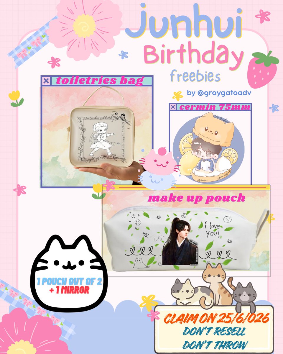 GrayGatoAdv's tweet photo. Wen Junhui Birthday Freebies by Chibi
Claim on 25/06/26 19.30 WIB
Rules :
🐾Carat
🐾Pernah up tag sue all jun antis/defendjun okt '25
Honorary mention for these incredible artists
😺Lovehollyc (insta/🍊) : Yuji Niuluo
😺Teatomorrow (tiktok) : macaroon
😺@Lizziesme : Wen Liangchen https://t.co/7LmmCwxys5