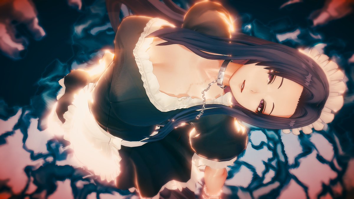 Zan9low's tweet photo. #cm3d版深夜の真剣エディット60分一本勝負   

お題は｢メイド服 首輪 ドM」

#COM3D2 #カスタムオーダーメイド3D2 https://t.co/UgK62Jzd7h