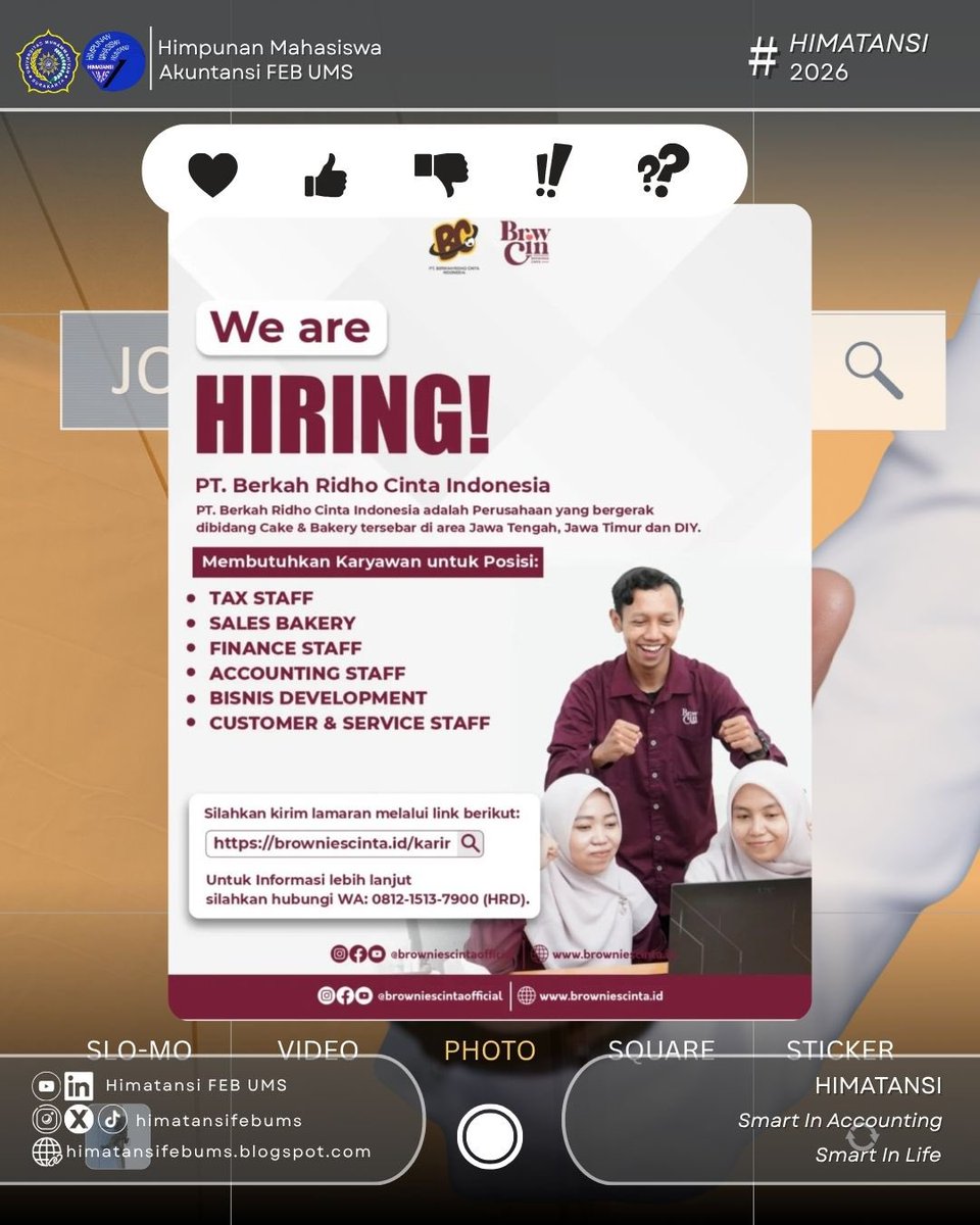 himatansiFEBUMS's tweet photo. #HIMATANSI2026
#SmartInAccounting
#SmartInLife
#InfoLoker https://t.co/7gCCndbjJn