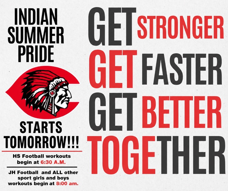 CPSIndians's tweet photo. See you there tomorrow! 💪 https://t.co/5ETBU8uoA4