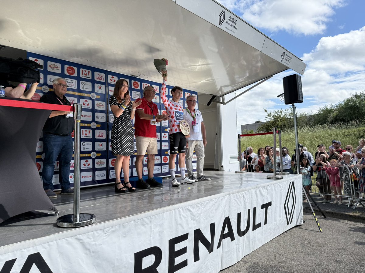 boucles53's tweet photo. Objectif atteint pour Tom Mainguenaud @Team_NiceMCA qui termine meilleur grimpeur ⚪️🔴 de cette 51ème édition des @boucles53 https://t.co/UCt9mk7FCB