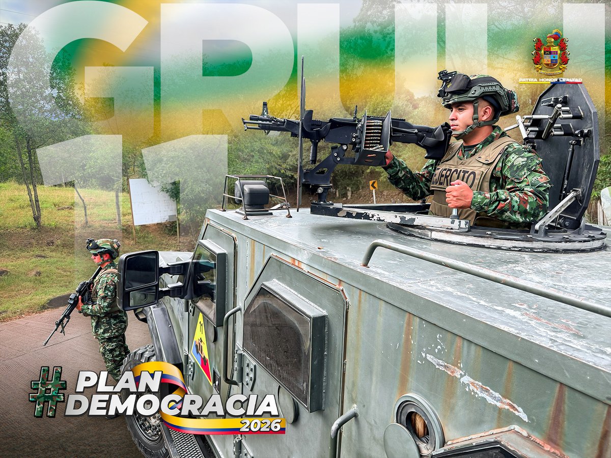 Ejercito_Div5's tweet photo. #EleccionesSeguras | Desde las zonas más apartadas hasta los principales centros poblados, nuestros soldados están desplegados para brindar un normal desarrollo de la jornada electoral. En la vereda Naranjal, municipio de Topaipí, Cundinamarca, tropas del Batallón de Infantería N.° 38 #Brigada13, así como unidades de la #NovenaBrigada en el #Huila y de la #SextaBrigada en los puestos de votación más lejanos, brindan seguridad y acompañamiento antes, durante y después de las elecciones.

La invitación es a salir y ejercer con confianza su derecho al voto. 

#PlanDemocracia #SeguridadYDemocracia2026